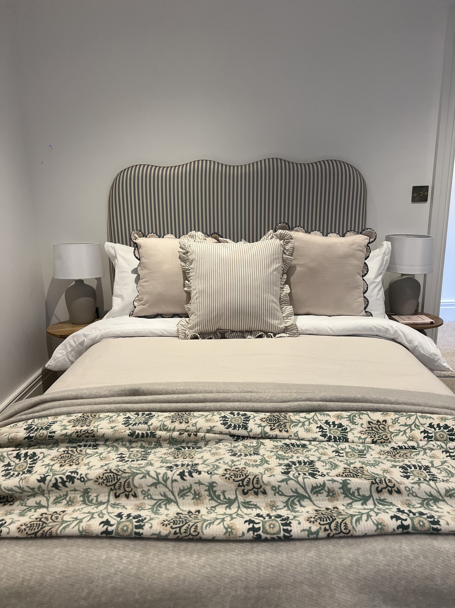 Second bedroom in the show apartment, listed building conversion in Alton, staged by Aire Interiors