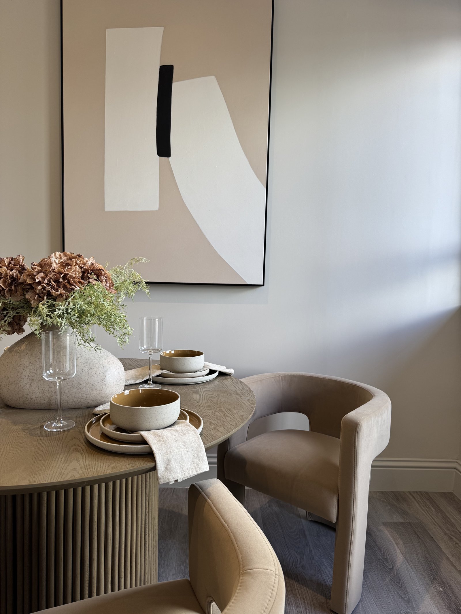 Kitchen in the show apartment, designed and installed by Aire Interiors