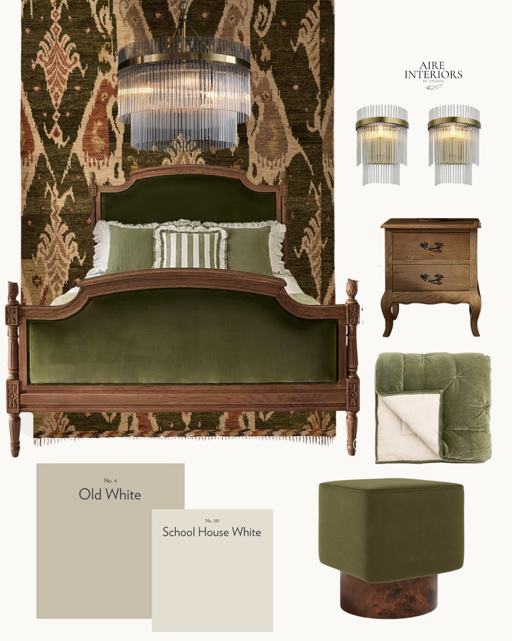 Deep Green moodboard by Aire Interiors