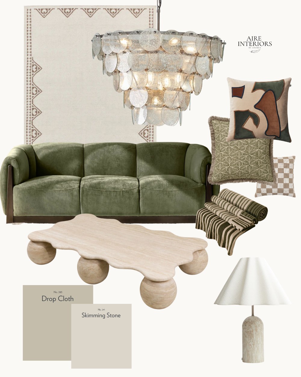 Drop Cloth moodboard by Aire Interiors