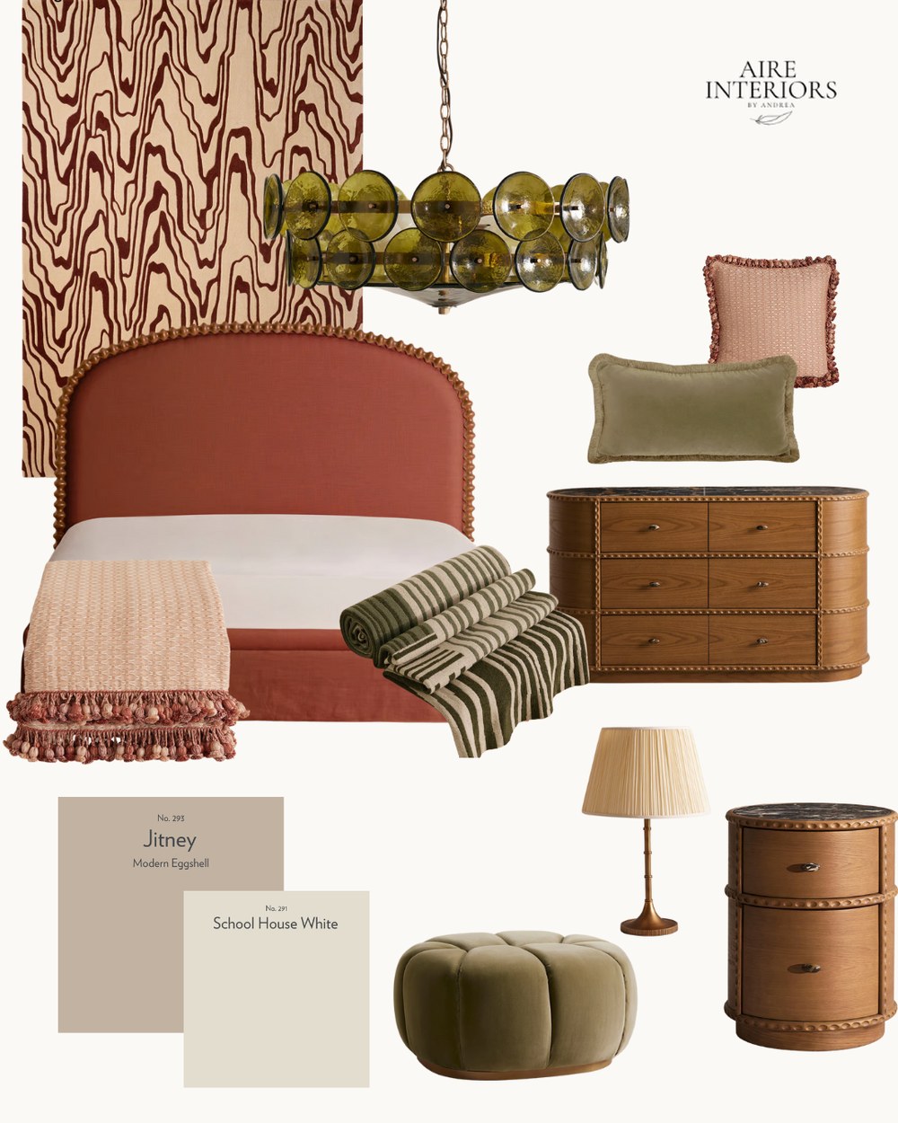 Neutral & Terracotta moodboard by Aire Interiors