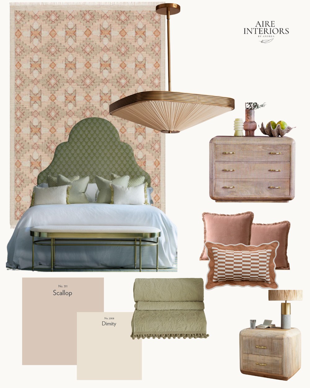 Pink & Neutral moodboard by Aire Interiors