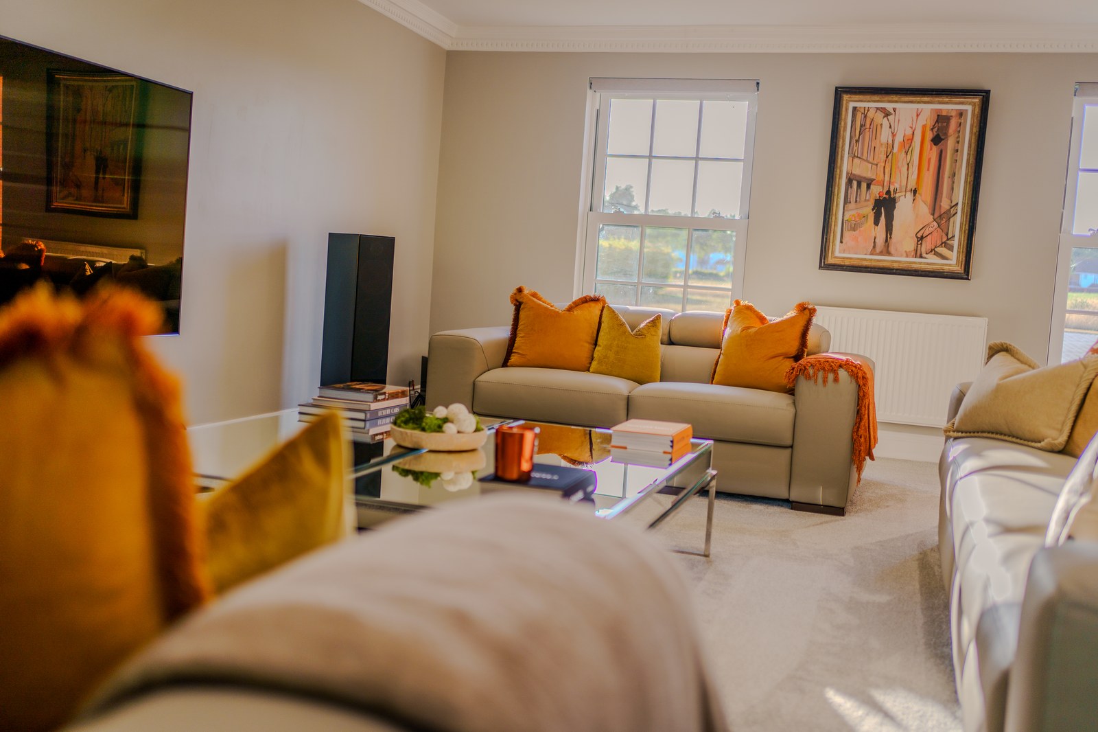 Living room staged for viewings, Skylark Golf and Country Club estate, Whiteley, staged by Aire Interiors